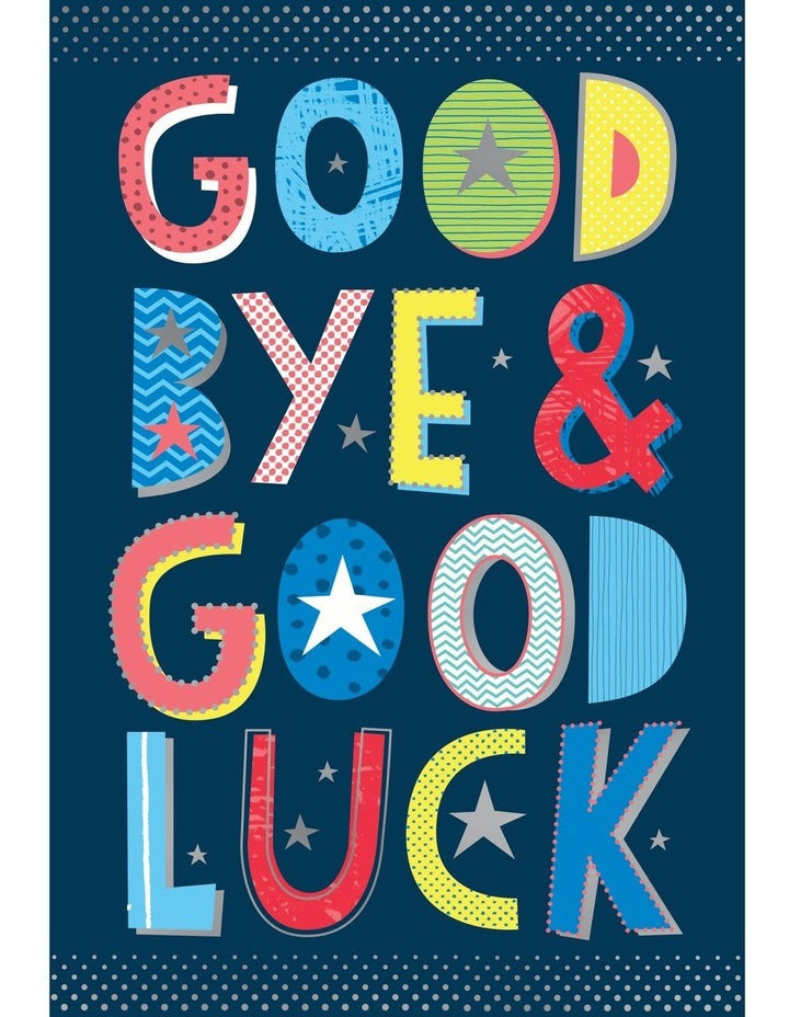 Good Bye & Good Luck Large Card