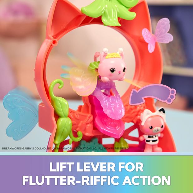 Gabby's Dollhouse Dreamworks Fairylandia Kitty Fairy's Flutter -rific Playset