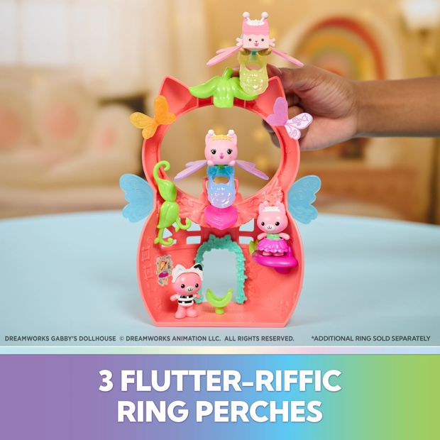 Gabby's Dollhouse Dreamworks Fairylandia Kitty Fairy's Flutter -rific Playset