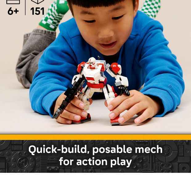Buildable Mech Figure with Blaster Rifle