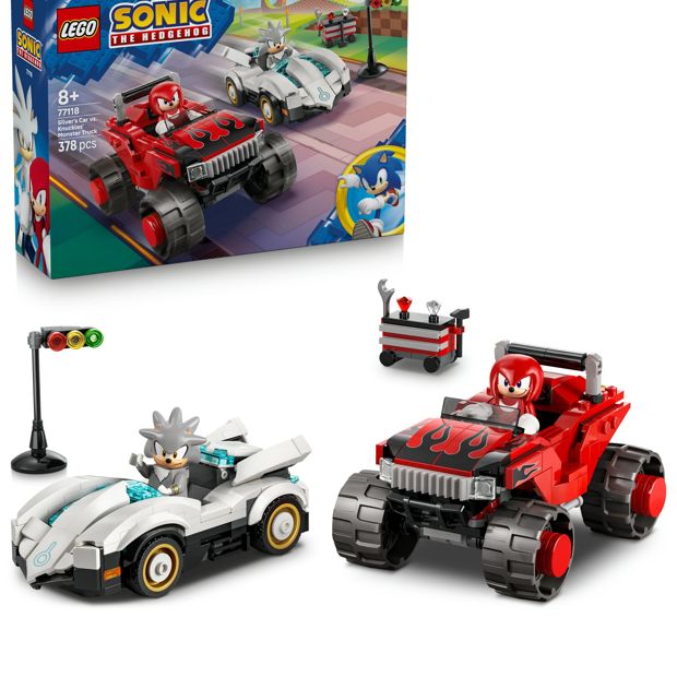 LEGO® Sonic the Hedgehog Silver's Car vs. Knuckles' Monster Truck 77118