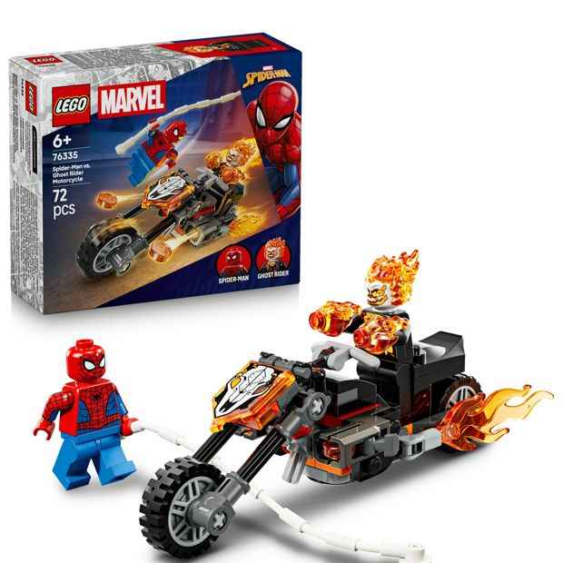 Motorcycle Chase Building Set with Hero Figures, 72 Pieces