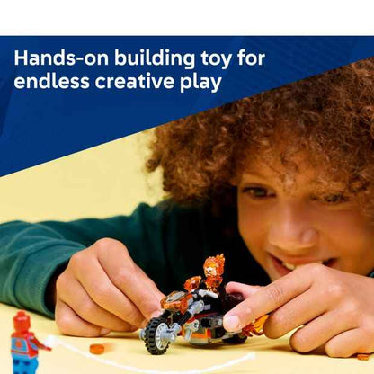 Motorcycle Chase Building Set with Hero Figures, 72 Pieces