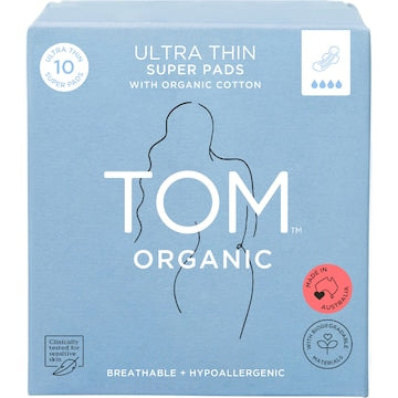 TOM Organic Pads Super Ultra Thin 10 pack