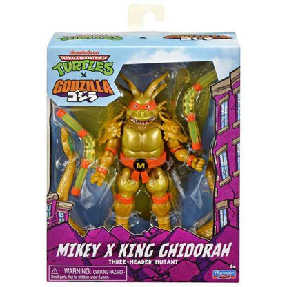 Teenage Mutant Ninja Turtles x Godzilla Figures - Michelangelo x King Ghidorah