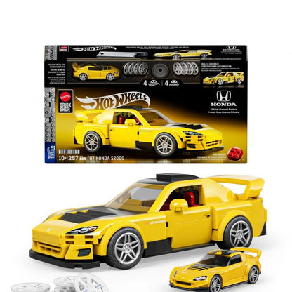 Mattel Brick Shop Hot Wheels ’07 Honda S2000 Building Toy Kit