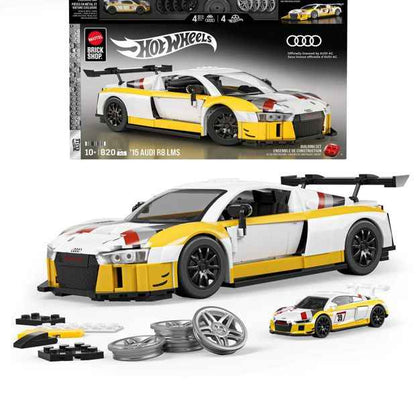Mattel Brick Shop Hot Wheels ‘15 Audi R8 LMS Building Toy Kit