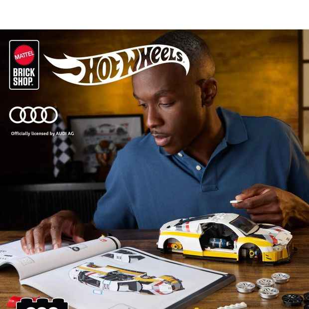 Mattel Brick Shop Hot Wheels ‘15 Audi R8 LMS Building Toy Kit
