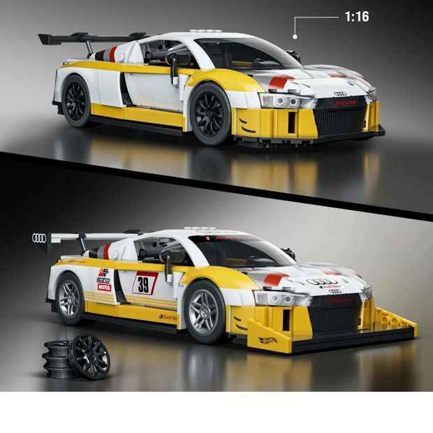 Mattel Brick Shop Hot Wheels ‘15 Audi R8 LMS Building Toy Kit