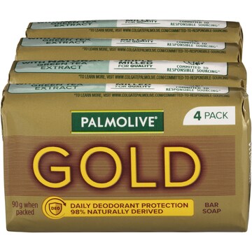 Palmolive Bar Soap Gold Deodorant Protection 90g x 4 pack