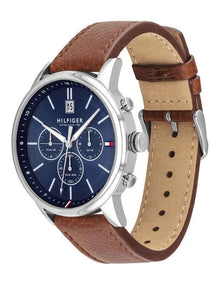 Multi-Function Light Brown Leather Men's Watch
