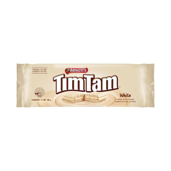 ARNOTT'S TIM TAM WHITE CHOCOLATE BISCUITS 165G