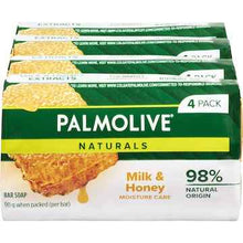Palmolive Bar Soap Naturals Milk & Honey 90g x 4 pack