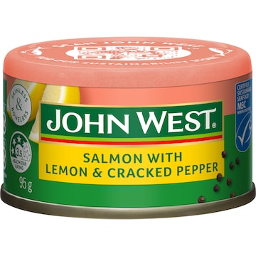 John West Salmon With Lemon Cracked Pepper 95g