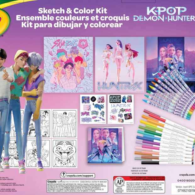 Crayola KPop Demon Hunters Sketch & Color Kit