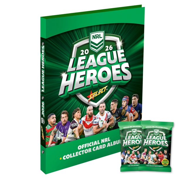 Official Select 2026 NRL League Heroes Binder Album