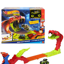 Hot Wheels Monster Trucks Snake Slam Takedown Playset with 1:64 Scale Bone Shaker