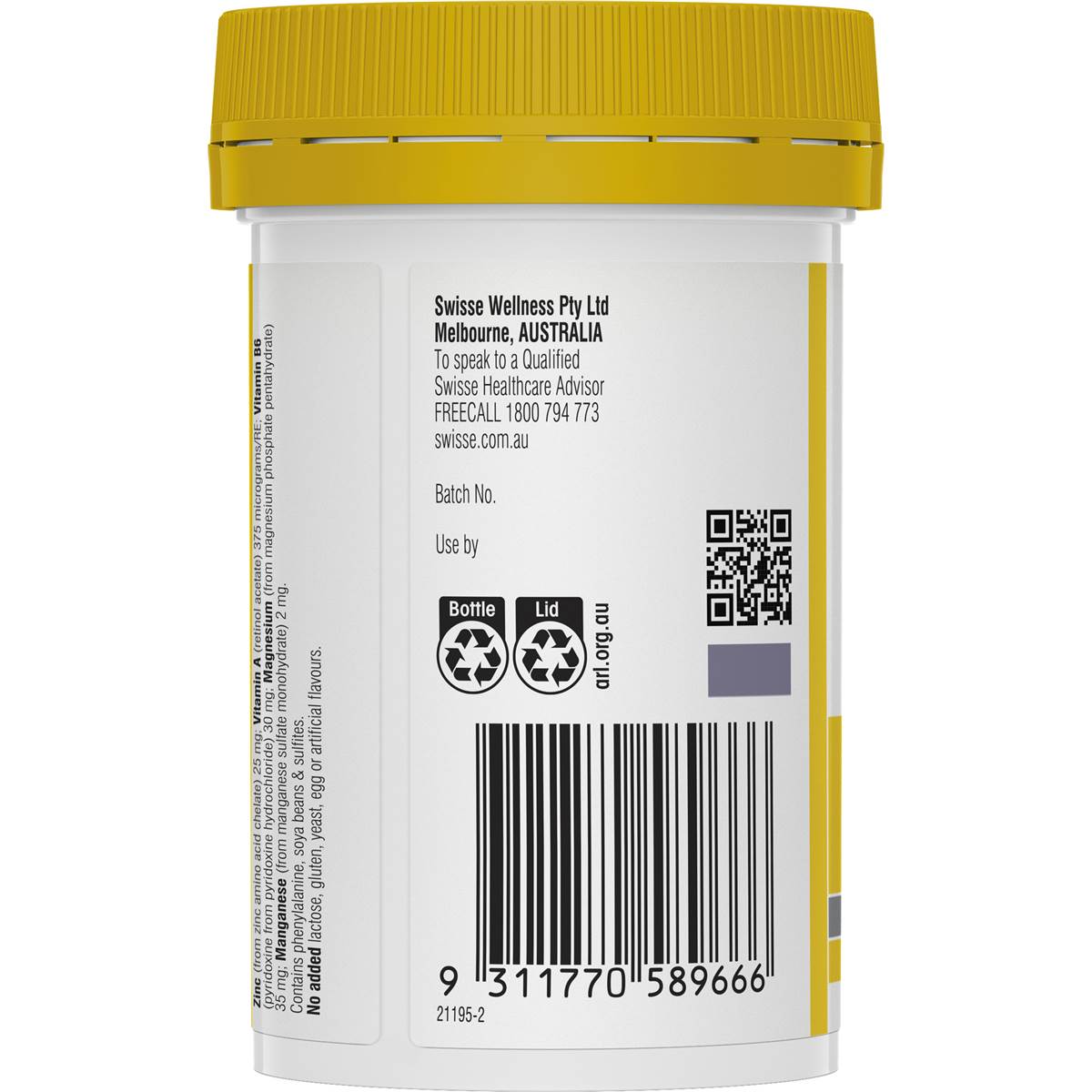 Swisse Ultiboost Zinc+ Tablets For Immune System Support 60 pack