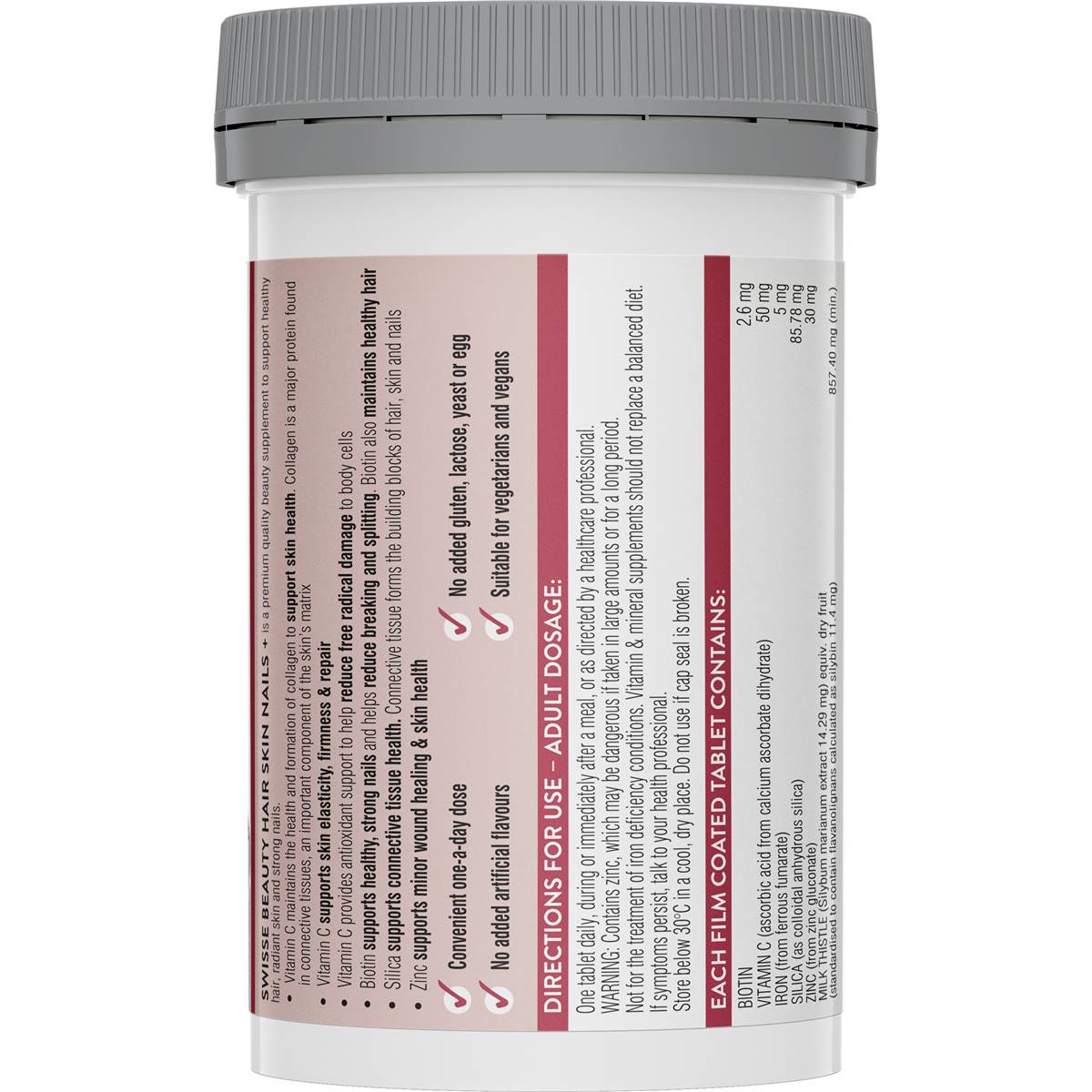 Swisse Beauty Hair Skin Nails+ Tablets 100 pack