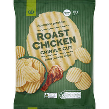 Woolworths Crinkle Cut Chips Roast Chicken 175g