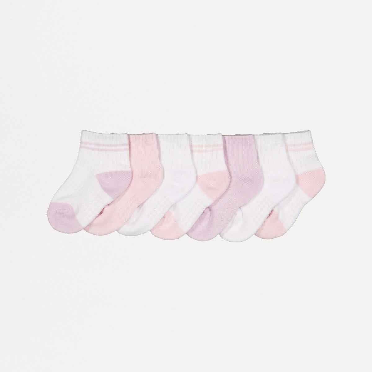 7 Pack Sports Quarter Crew Socks