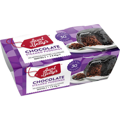 Aunt Betty's Chocolate Steamy Puds 2x95g