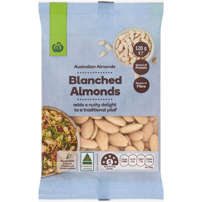 Woolworths Almonds Blanched 120g