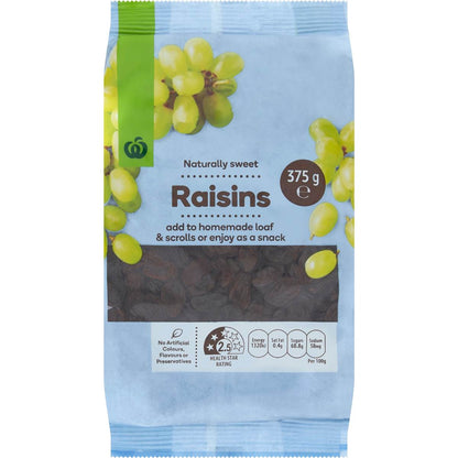 Woolworths Raisins 375g