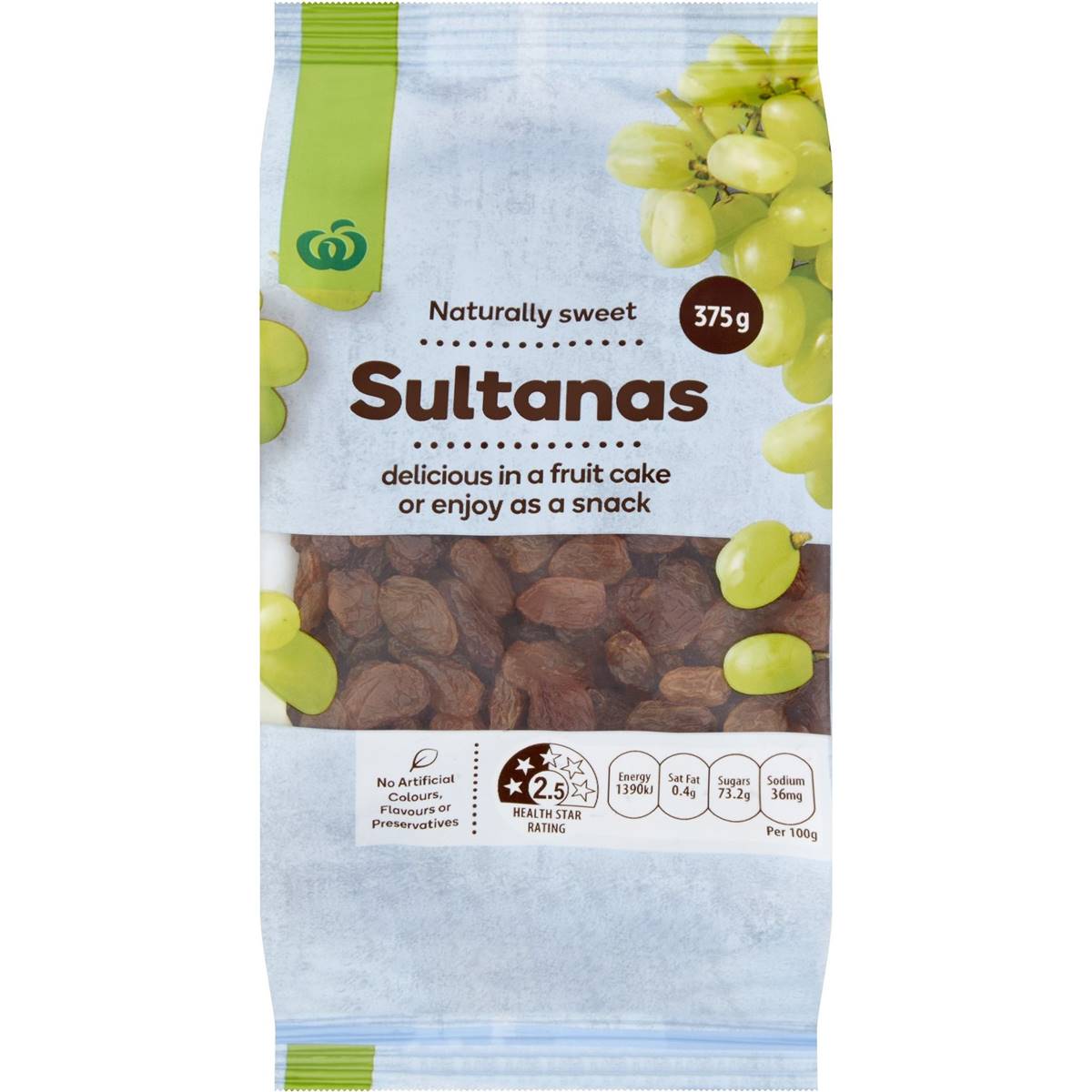Woolworths Sultanas 375g