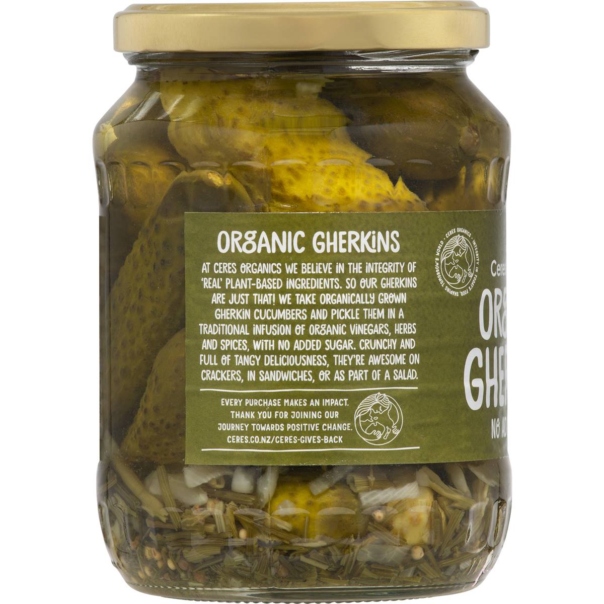 Ceres Organics Gherkins 670g