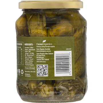 Ceres Organics Gherkins 670g