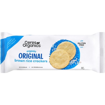 Ceres Organics Organic Brown Rice Crackers Original 115g