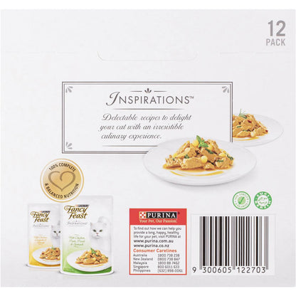 Fancy Feast Adult Inspirations Chicken Collection Wet Cat Food 70G x12 Pack