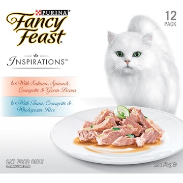 Fancy Feast Adult Inspiration Salmon & Tuna Collection Wet Cat Food 70g x 12 pack