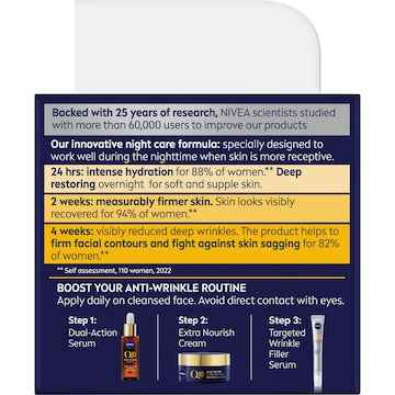 Nivea Q10 Anti Wrinkle Mature Night Cream Face Moisturiser 50mL