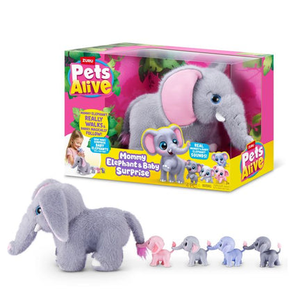 Zuru Pets Alive Mommy Elephant & Baby Surprise