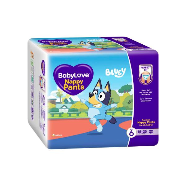 BABYLOVE NAPPY PANTS SIZE 6 (15-25KG) 22 PACK