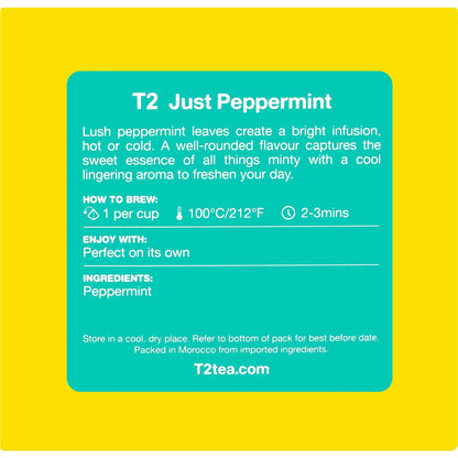 T2 Tea Just Peppermint Herbal Tisane Bags 25 Pack
