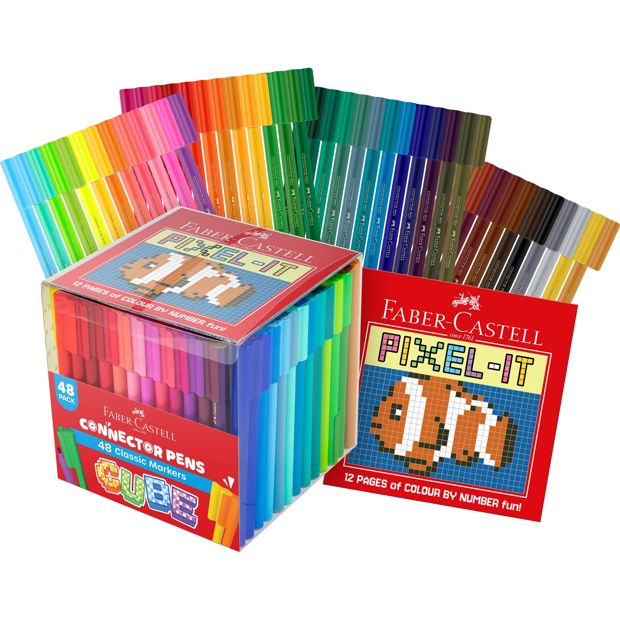 48-Pack Faber Castell Connector Pen Cube
