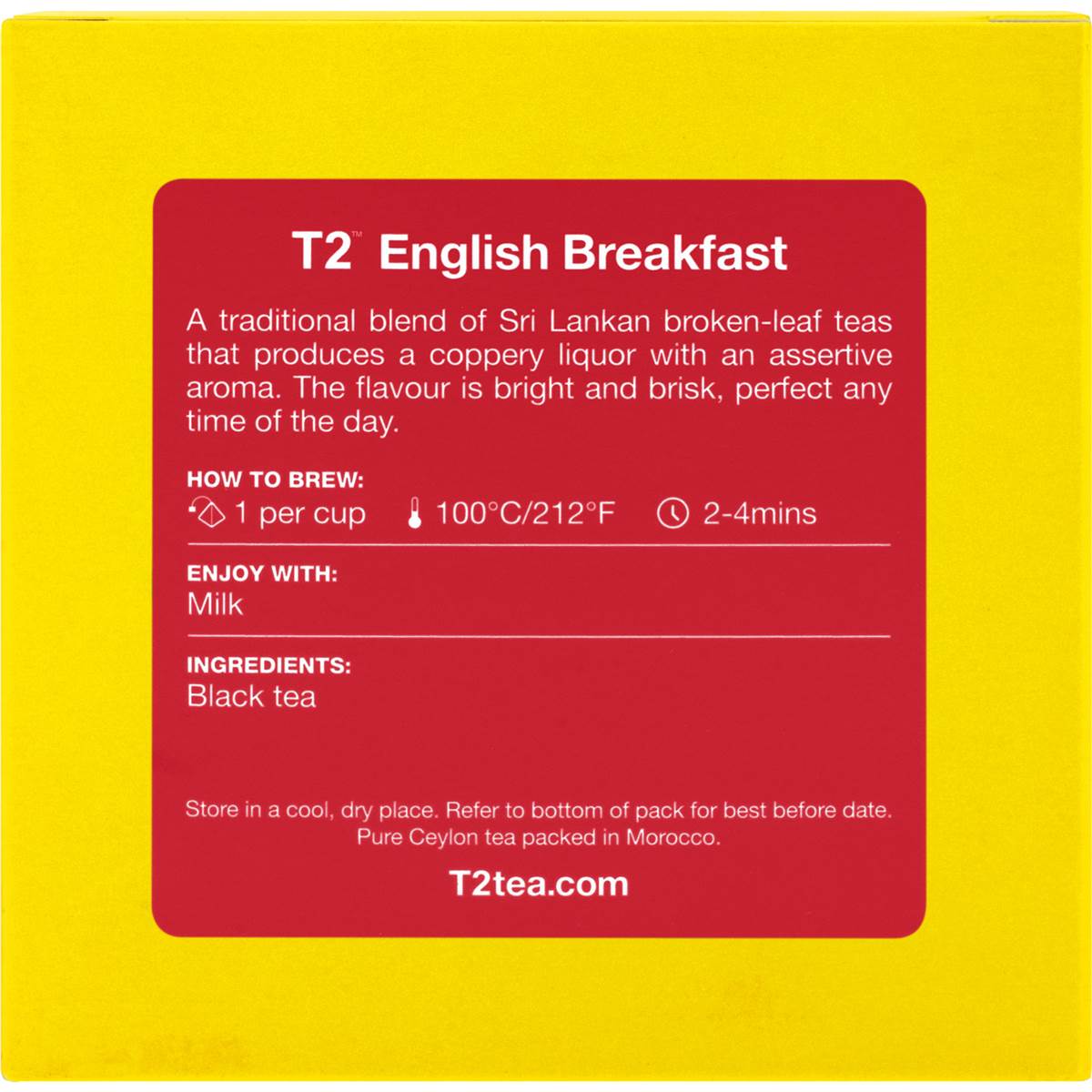 T2 Tea English Breakfast Black Tea Bags 25 Pack