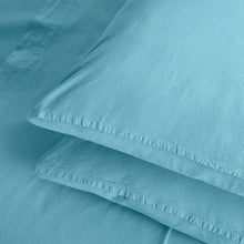 Arlo Stonewash 2 Pack Cotton Standard Pillowcase - Adriatic Blue