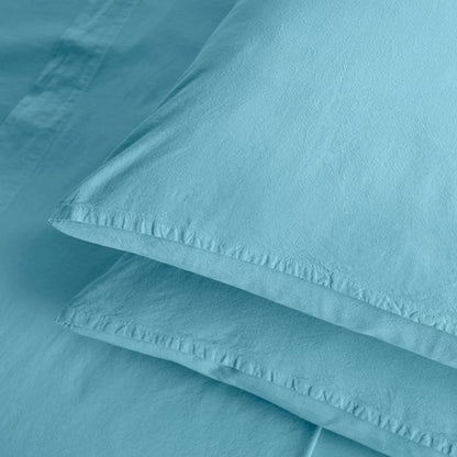 Arlo Stonewash 2 Pack Cotton Standard Pillowcase - Adriatic Blue