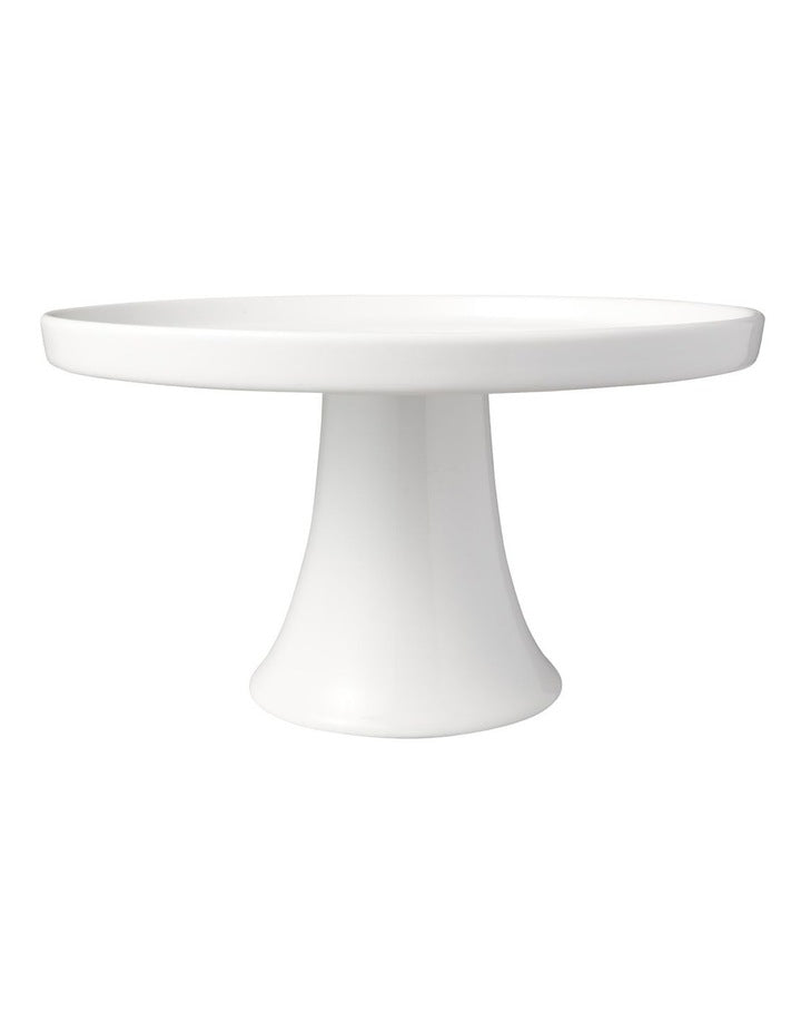 White Basics Footed Cake Stand 20cm Gift Boxed in White