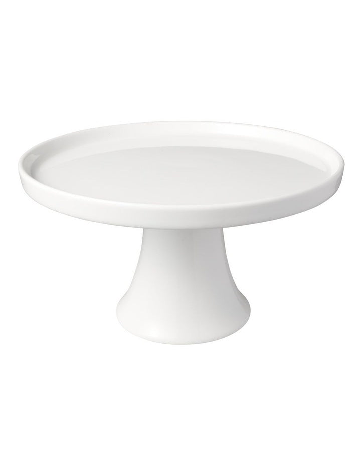 White Basics Footed Cake Stand 20cm Gift Boxed in White