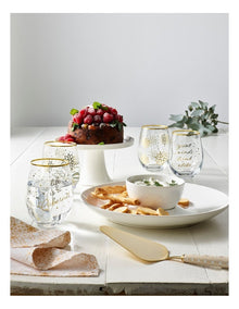 White Basics Footed Cake Stand 20cm Gift Boxed in White