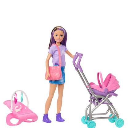 Barbie & Skipper Dolls with 3 Babies and Furniture & Accessories