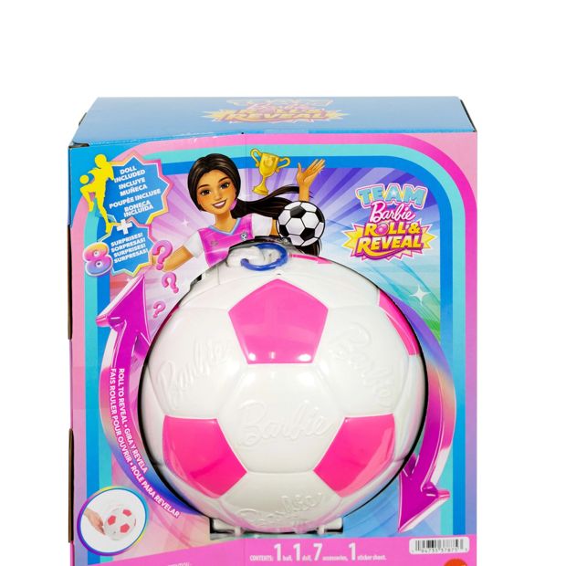 Barbie Team Barbie Roll & Reveal Soccer Player Doll and Accessories