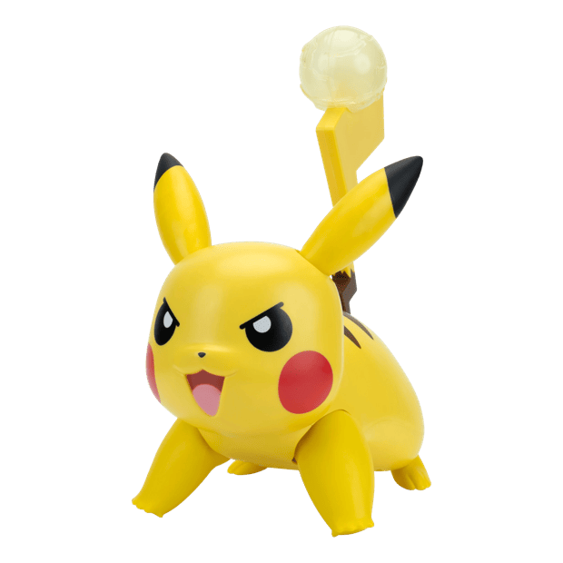 Pokemon Battle Action Interactive Pikachu with 100+ Unique Reactions, Lights & Tail Launcher