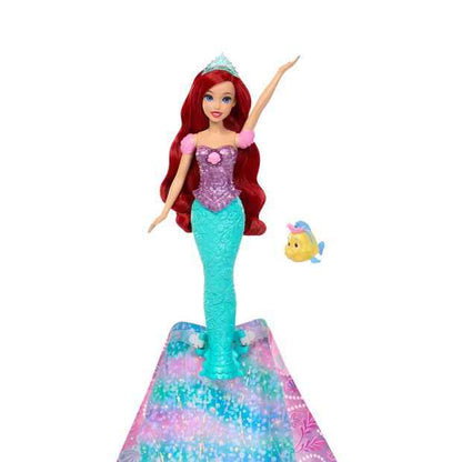 Disney Princess Ariel Human to Mermaid Transforming Fashion Doll with Flounder & 2 Accessories