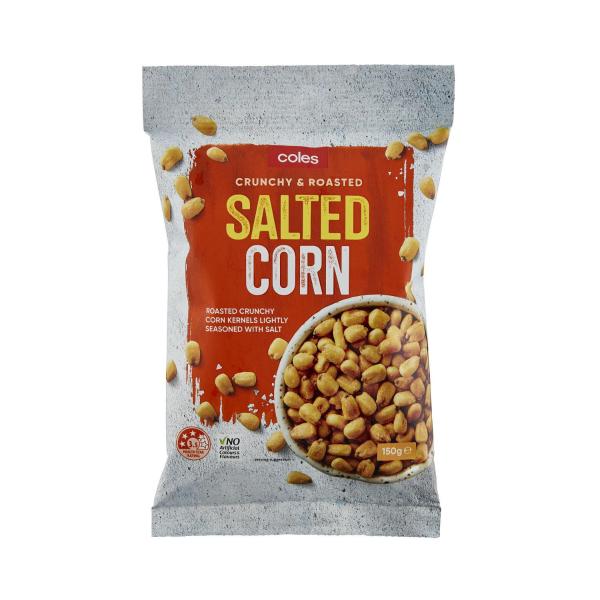 COLES SALTED CRUNCHY CORN 150G